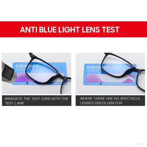 2024 Trending Blue Light Blocking Men's Glasses Gaming TR90 Matte Black Anti Ray Eyeglasses Women Transparent Fashion Eyewear - NagiShop