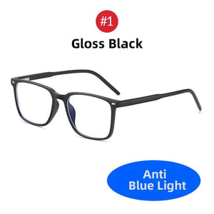 2024 Trending Blue Light Blocking Men's Glasses Gaming TR90 Matte Black Anti Ray Eyeglasses Women Transparent Fashion Eyewear - NagiShop