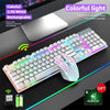 Gaming Mechanical Keyboard  Feel Rainbow LED Backlight USB Keyboard and Mouse Set Ergonomic for PC Laptop Computer Gamer - NagiShop