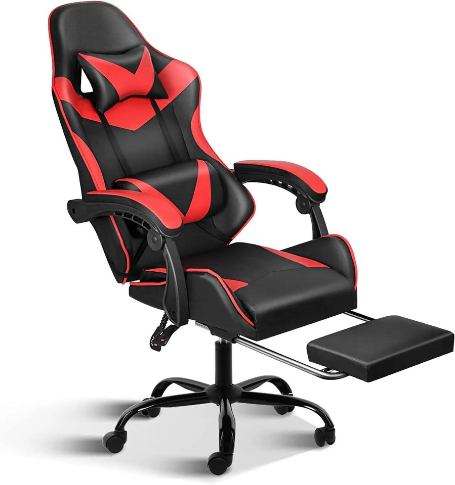 Gaming Chair,Backrest and Seat Height Adjustable Swivel Recliner Racing Office Computer Ergonomic Video Game Chair with Footrest - NagiShop