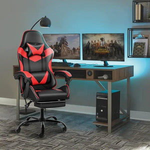 Gaming Chair,Backrest and Seat Height Adjustable Swivel Recliner Racing Office Computer Ergonomic Video Game Chair with Footrest - NagiShop