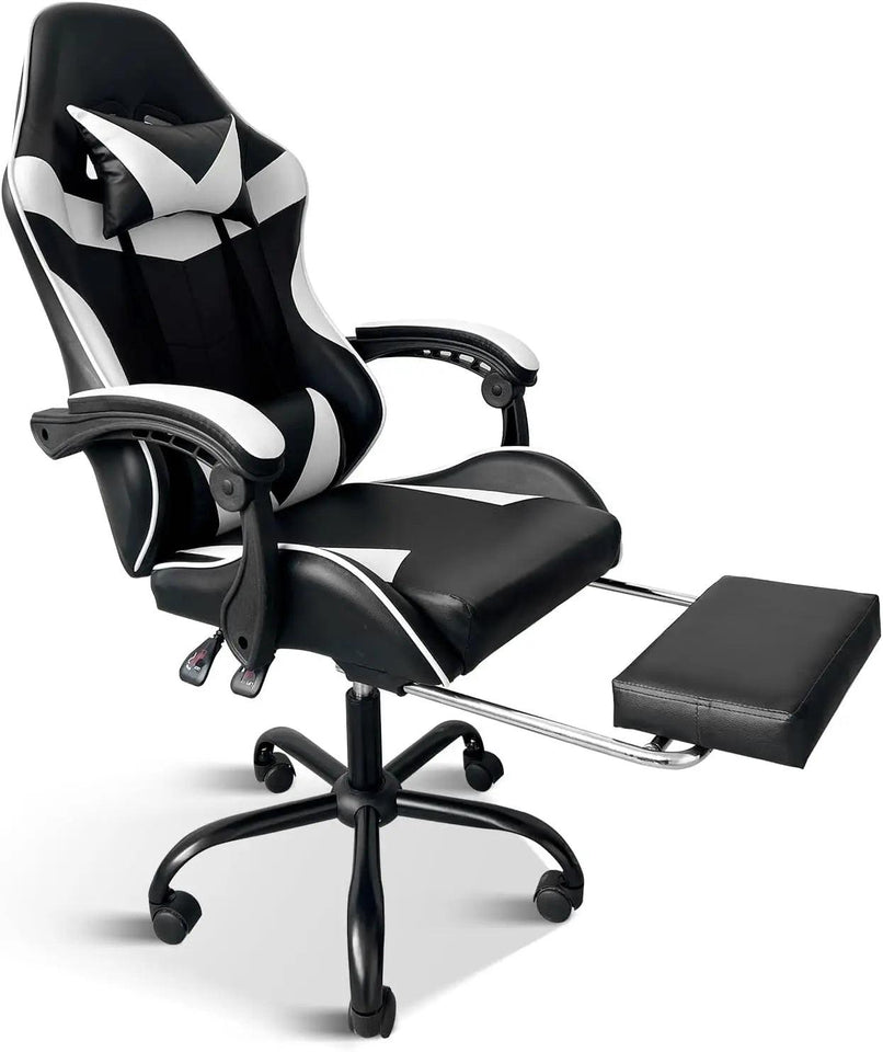 Gaming Chair,Backrest and Seat Height Adjustable Swivel Recliner Racing Office Computer Ergonomic Video Game Chair with Footrest - NagiShop